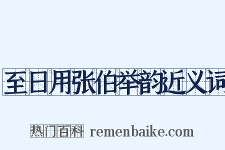 至日用张伯举韵近义词是什么意思的图片